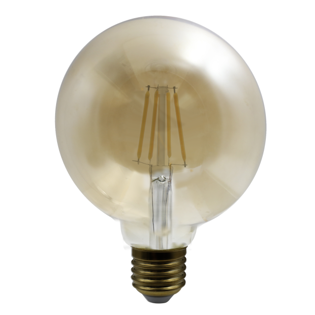 LED Leuchtmittel Glas amber, 1x E27 LED, 11527A