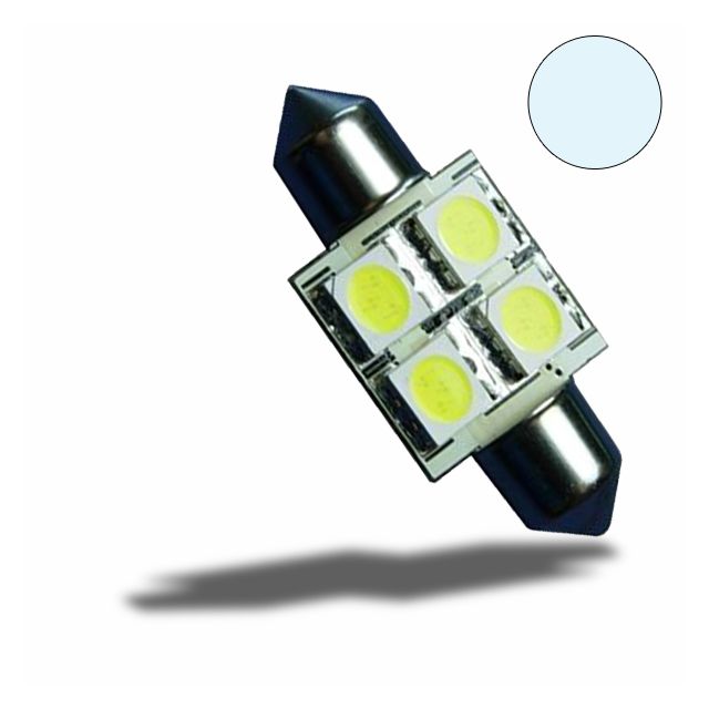 LED Soffitte 31mm 10-30V/DC, 4SMD, 0,7Watt, Kaltweiß