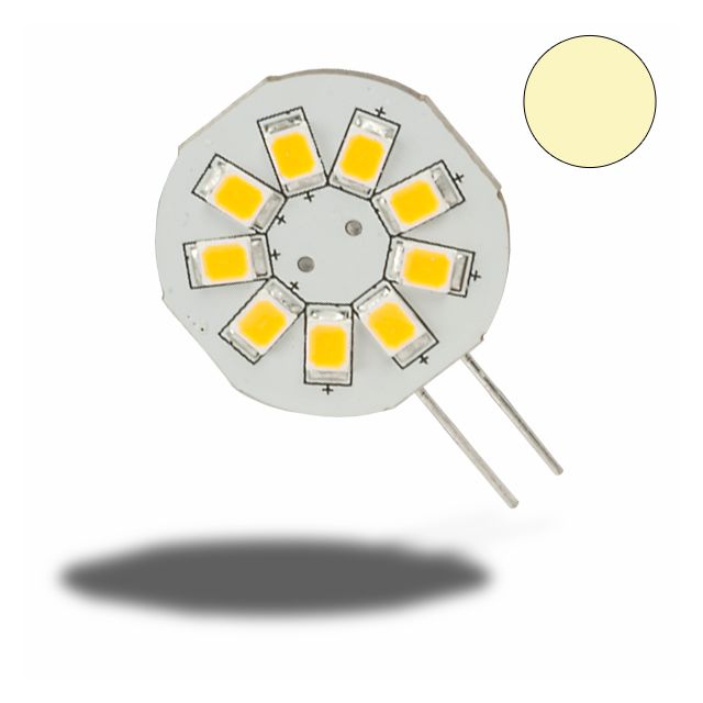 G4 LED 9SMD, 1,5W, 120°, warmweiss, Pin seitlich