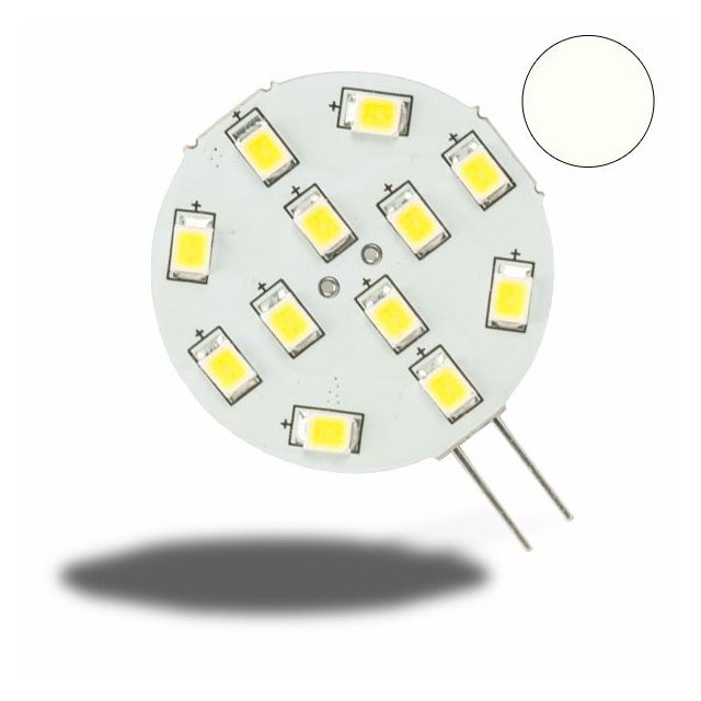 G4 LED 12SMD, 2W, neutralweiss, Pin seitlich