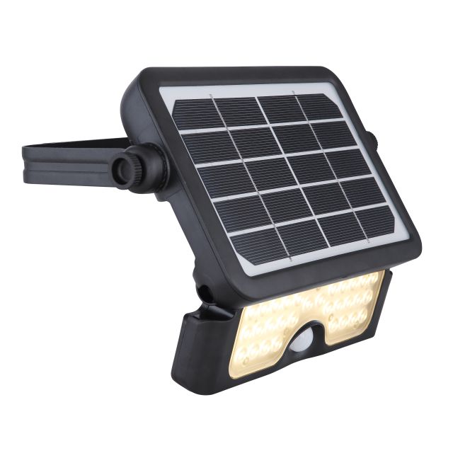 Solarleuchte Kunststoff schwarz, LED