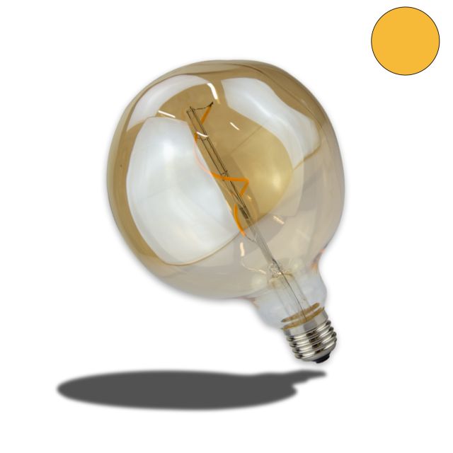 LED E27 Vintage Dekobirne 125, 4W ultrawarmweiß, Glas amber, dimmbar