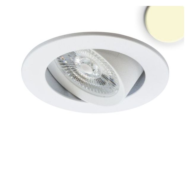 LED Einbauleuchte FLAT68 weiß, rund, 9W, warmweiß, dimmbar