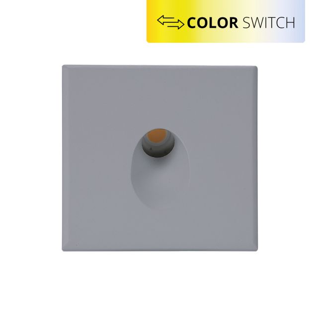 LED Treppenbeleuchtung Farbe einstellbar, eckig, anthrazit, E1, 230V, 3W, IP44 inkl. Einputzdose
