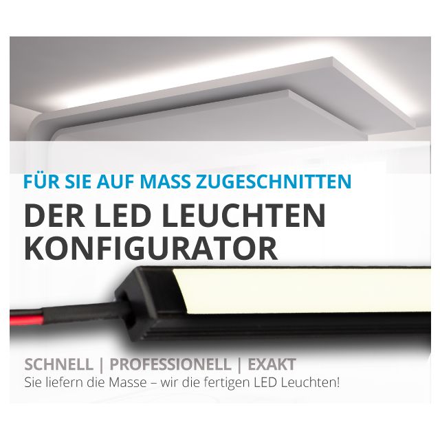 LED Leuchte konfigurierbar 24V, 10W/120 LED pro Meter, IP20, CRI90, neutralweiß