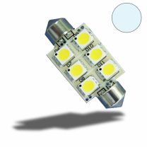 LED Soffitte 42mm, 10-30V/DC, 6SMD, 1 Watt, Kaltweiß