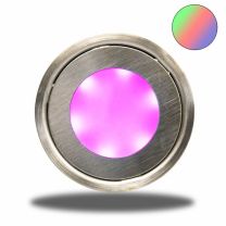 LED Bodenstrahler "EASY-LIGHT", rund, IP54, edelstahl, RGB