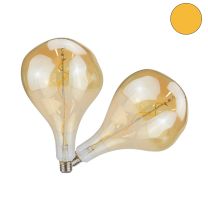 LED E27 Vintage Dekobirne 165, 4W ultrawarmweiß, Glas amber, dimmbar