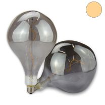 LED E27 Vintage Dekobirne 165, 4W ultrawarmweiß, Glas smoky, dimmbar