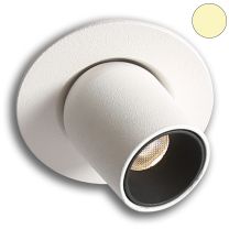 LED Einbauleuchte Pipe Plug&PlayF weiß, 3W, 24V DC, warmweiß, dimmbar