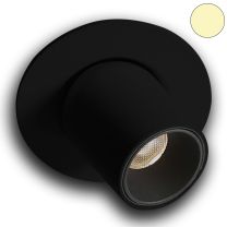 LED Einbauleuchte Pipe Plug&PlayF schwarz, 3W, 24V DC, warmweiß, dimmbar