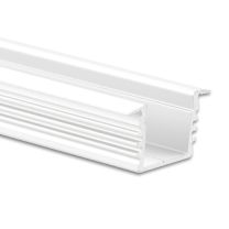 LED Einbauprofil Midi 12 Aluminium weiß RAL 9010, 200cm