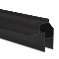 LED Aufbau-/Leuchtenprofil HIDE CORNER, Aluminium schwarz RAL 9005, 200cm