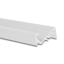 LED Aufbau Möbelprofil S6 Aluminium weiß RAL 9003, 200cm