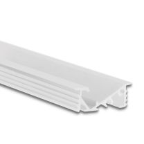 LED Einbau Möbelprofil D6 Aluminium weiß RAL 9003, 200cm