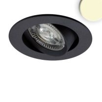 LED Einbauleuchte FLAT68 schwarz, rund, 9W, warmweiß, dimmbar