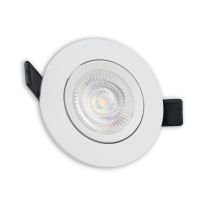 LED Einbauleuchte FLAT68 Alu weiß, rund, 9W, warmweiß, DALI dimmbar