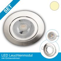 Einbaustrahler-Ultraslim Alu Nickel-Satin mit LED-Modul 3 Stufen Dimmbar ohne Di