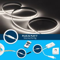 LED PLUG&PLAY-F Möbelstreifen Set-2m, 24VDC, neutralweiß steckerfertig