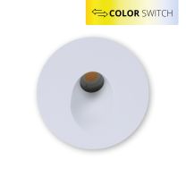 LED Treppenbeleuchtung Farbe einstellbar, rund, weiß, R1, 230V, 3W, IP44 inkl. Einputzdose