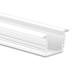 LED Einbauprofil Midi 12 Aluminium weiß RAL 9010, 200cm